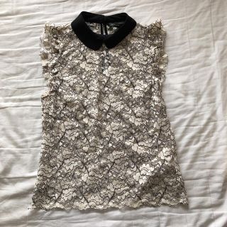 ザラ(ZARA)のZARA レース ノースリーブ(カットソー(半袖/袖なし))