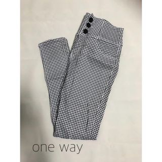 ワンウェイ(one*way)のone way＊ギンガムチェック柄スキニー(スキニーパンツ)