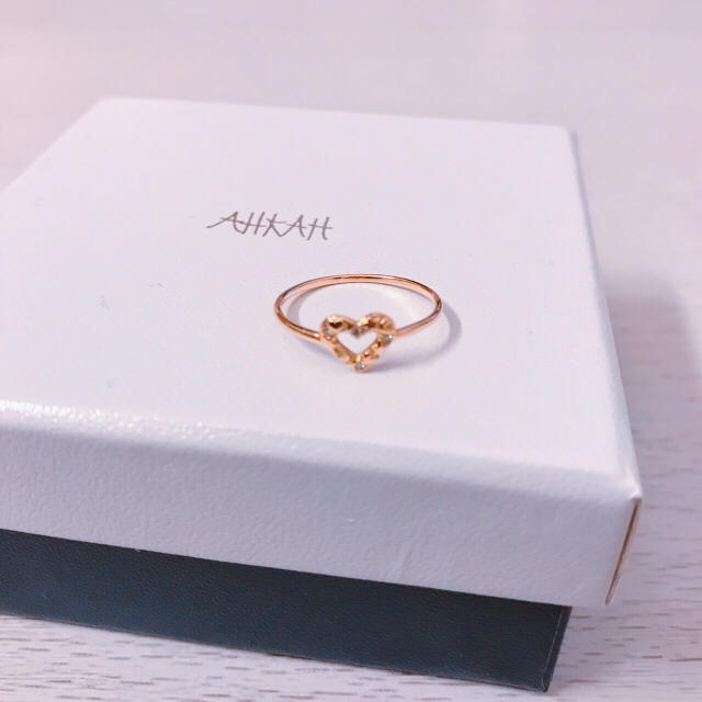 AHKAH(アーカー)のだいず様専用 AHKAH アーカー ハート付きリング 定価5万 7号 美品 レディースのアクセサリー(リング(指輪))の商品写真