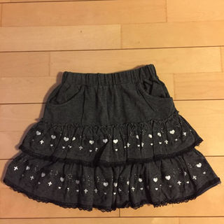 POMOＮA　ＫＩＳＳ　ラメ入り模様が可愛いスカート  150センチ(スカート)