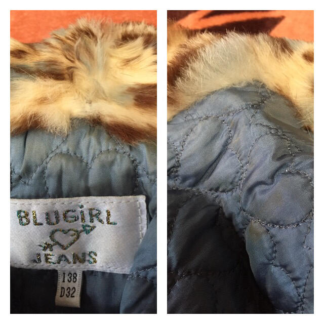 Blugirl(ブルーガール)のブルーガール ファー付きデニム ジャケット  ブルマリン モスキーノ レディースのジャケット/アウター(Gジャン/デニムジャケット)の商品写真