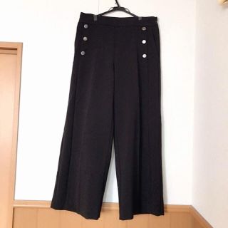 ザラ(ZARA)のZARA＊黒ワイドパンツ(カジュアルパンツ)