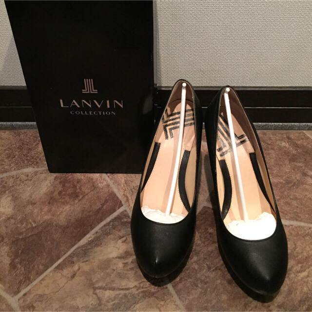 LANVIN en Bleu(ランバンオンブルー)の❤︎様専用です。LANVIN en Bleu レザーパンプス インヒール レディースの靴/シューズ(ハイヒール/パンプス)の商品写真