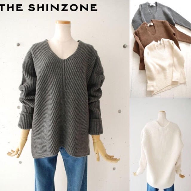 the shinzone ボリュームVネックニット 1