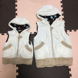 ハッカキッズ(hakka kids)の週末限定‼️【美品】hakka kids ☆親子ペアベスト(ジャケット/上着)