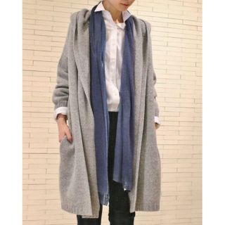 スピックアンドスパン(Spick & Span)のSpick & Span   AIRWOOL3Gロングフードカーディガン(スプリングコート)