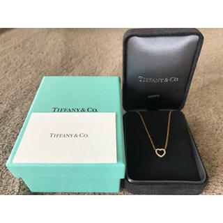 ティファニー(Tiffany & Co.)のティファニー ハートペンダント ダイヤ メトロ ローズゴールド(ネックレス)