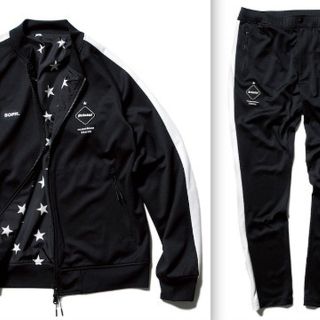 ソフ(SOPH)の定価以下！FCRB 黒S PDK JACKET & PANTS セットアップ(その他)