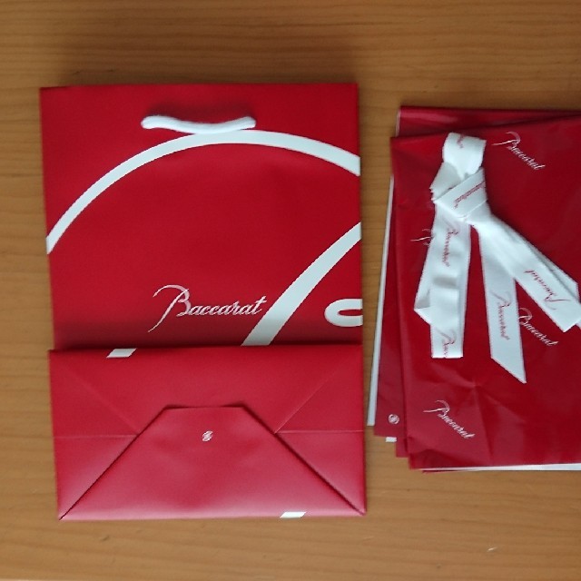 Baccarat(バカラ)のrin☆様専用 新品  バカラ  ショップ袋 とリボン 包装紙 レディースのバッグ(ショップ袋)の商品写真