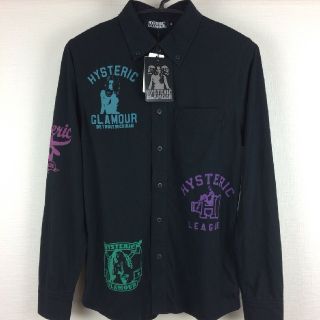 ヒステリックグラマー(HYSTERIC GLAMOUR)の新品 ヒステリックグラマー 長袖シャツ カットソー生地 ブラック S タグ付(シャツ)