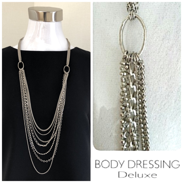 BODY DRESSING Deluxe(ボディドレッシングデラックス)の◆美品☆７連チェーンネックレス◆ ボディドレッシングＤＸ レディースのアクセサリー(ネックレス)の商品写真