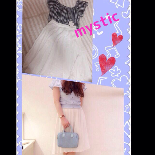 mystic(ミスティック)のmystic ミドル丈フレアスカート レディースのスカート(ひざ丈スカート)の商品写真