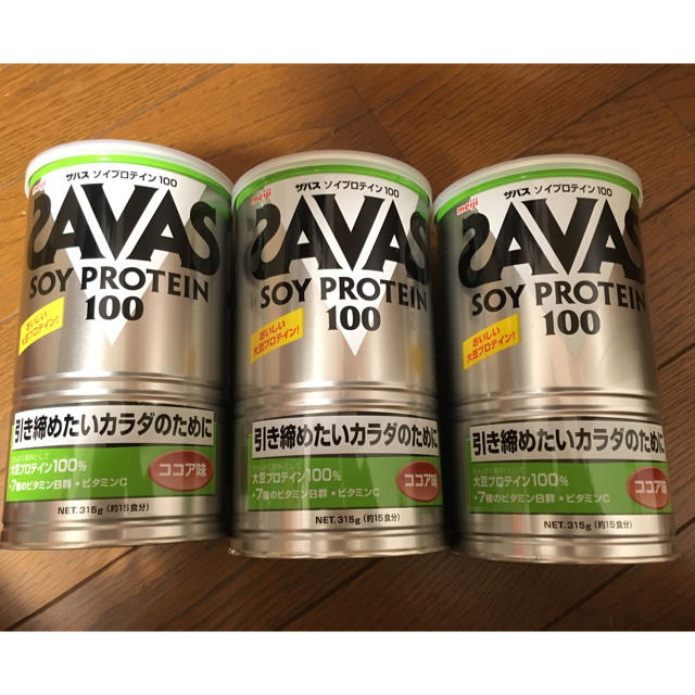 SAVAS - ザバス ソイプロテイン ココア味 3缶の通販 by こび's shop｜ザバスならラクマ