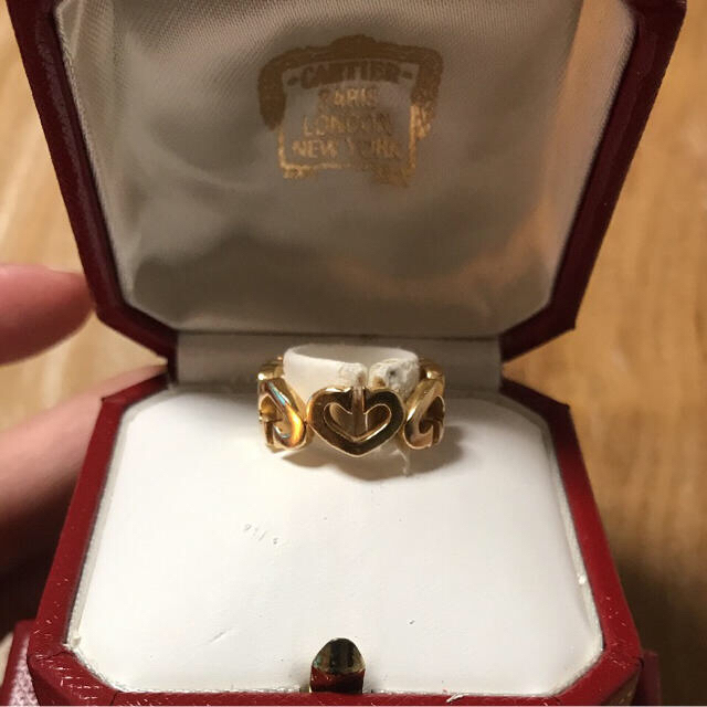 憧れの Cartier - 50 イエローゴールド リングK18YG Cハート 再値下げ