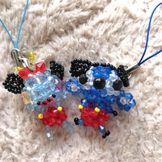 スティッチ(STITCH)のスティッチとスクランプのチャーム(キーホルダー)