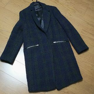 ザラ(ZARA)のZARAウーマン チェスターコート チェック XS(チェスターコート)