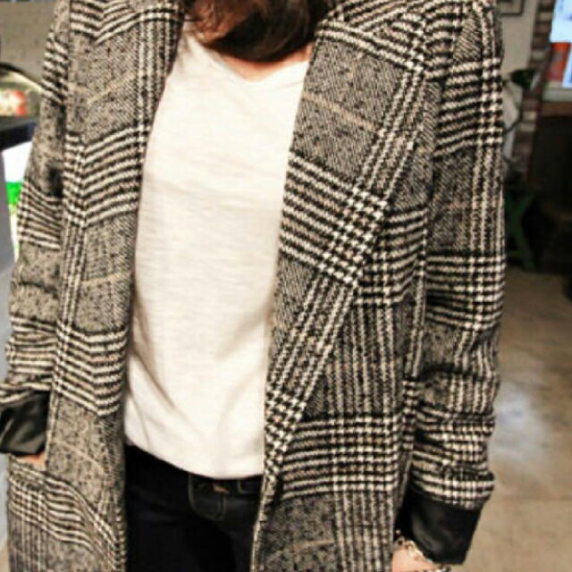 ♡トレンド グレンチェックロングコート♡ レディースのジャケット/アウター(ロングコート)の商品写真