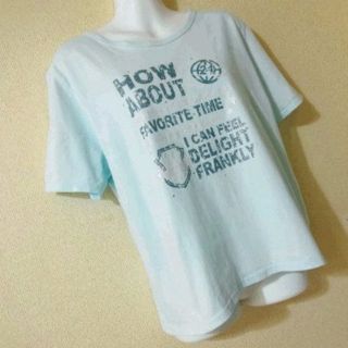 英字ラインストーンゆったりオーバーTシャツ(その他)