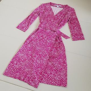 ダイアンフォンファステンバーグ(DIANE von FURSTENBERG)の美品◇◆ダイアンフォン”ワインレッドが美しい”ラップワンピース(ひざ丈ワンピース)