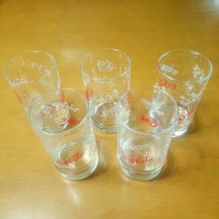 コカコーラ(コカ・コーラ)のコカ・コーラ グラス 5個セット 昭和レトロ(グラス/カップ)
