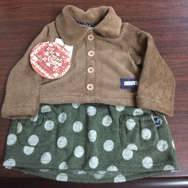 coeur a coeur(クーラクール)の新品 clue裏羽毛 キムラタン クーラクール ユニクロ baby gap GU キッズ/ベビー/マタニティのベビー服(~85cm)(ワンピース)の商品写真