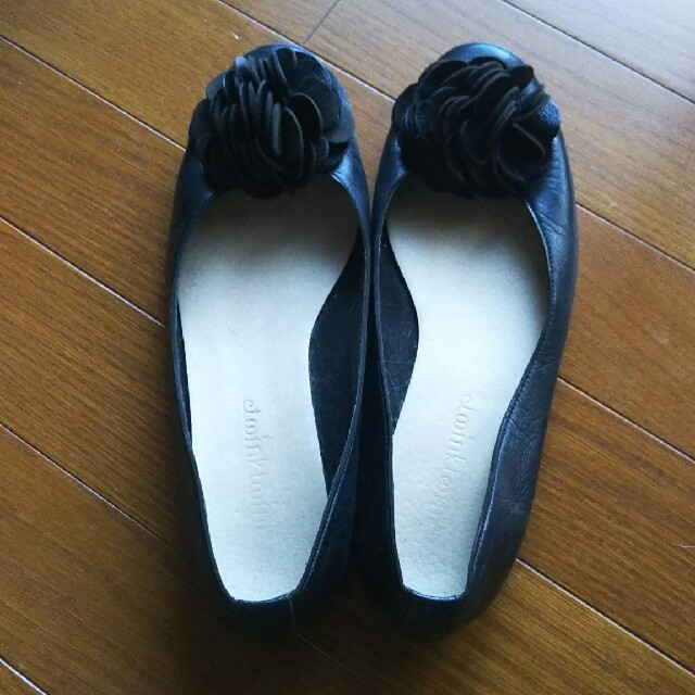 ブラック フラットシューズ L 24.5㎝ レディースの靴/シューズ(ハイヒール/パンプス)の商品写真