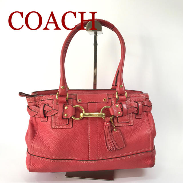 値下げ❗️【送料無料】COACH　コーチ　ハンプトンズ レザー ハンドバッグ