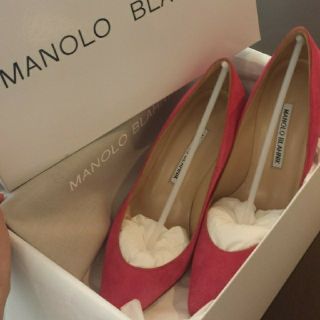 マノロブラニク(MANOLO BLAHNIK)の【美品】ロンハーマン別注★マノロブラニク★キエッタ★ピンク★(ハイヒール/パンプス)