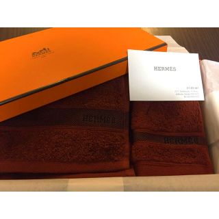 エルメス(Hermes)の新品！HERMES  フェイスタオル・ハンドタオル 箱付き(タオル/バス用品)