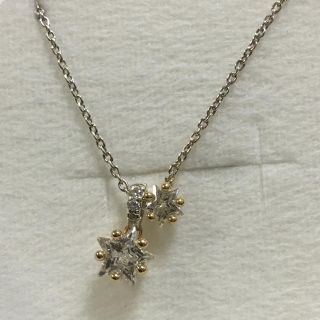 スタージュエリー(STAR JEWELRY)のスタージュエリー スターネックレス  k18  ・シルバー 刻印有(ネックレス)