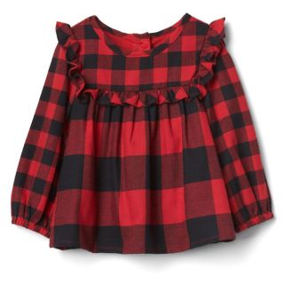 ベビーギャップ(babyGAP)のベビーギャップ☆チェック柄チュニック、90センチ(Tシャツ/カットソー)