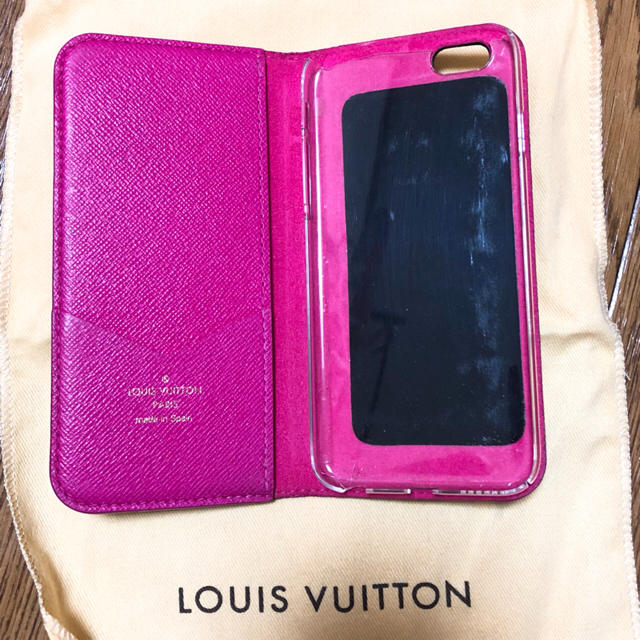 LOUIS VUITTON(ルイヴィトン)のルイ・ヴィトン iPhone6ケース フォリオ ピンク スマホ/家電/カメラのスマホアクセサリー(iPhoneケース)の商品写真