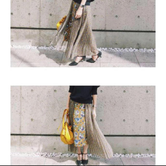 【新品タグ付き】CLANE フラワーコンビプリーツスカートスカート