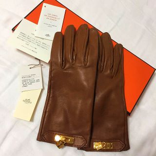 エルメス(Hermes)のYRY♡N様専用 エルメス グローブ コニャック×ゴールド金具(手袋)