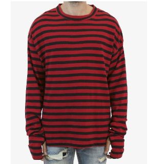 フィアオブゴッド(FEAR OF GOD)のラスト１枚‼️  mnml XSサイズ STRIPE BOL L/S(Tシャツ/カットソー(七分/長袖))