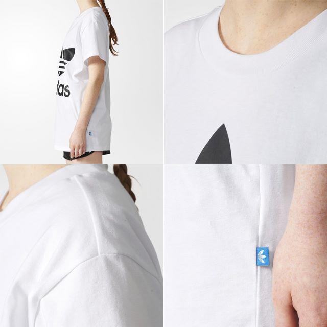 adidas(アディダス)のM【新品/即日発送OK】adidas オリジナルス ビッグロゴ Tシャツ 白 レディースのトップス(Tシャツ(半袖/袖なし))の商品写真