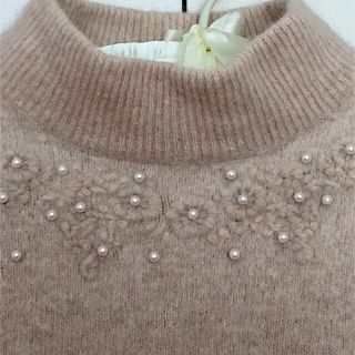 古着  パール刺繍セーター(ニット/セーター)