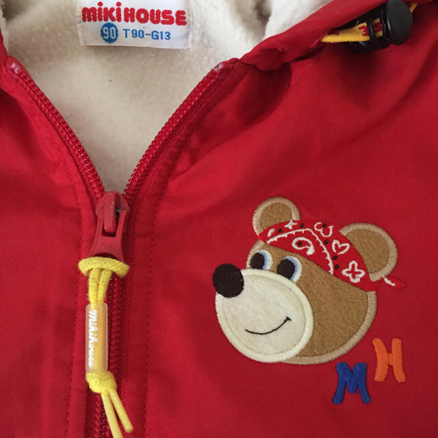 mikihouse(ミキハウス)の♡MIKI HOUSE♡ミキハウス 暖かボアアウター 赤 ブルゾン  コート キッズ/ベビー/マタニティのキッズ服男の子用(90cm~)(コート)の商品写真