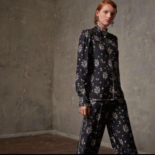 アーデム(Erdem)のシルクパンツErdem×H&M コラボ パジャマ風(カジュアルパンツ)