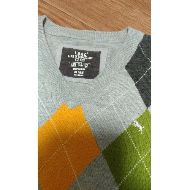 H&M(エイチアンドエム)のH＆M アーガイルセーター キッズ/ベビー/マタニティのキッズ服男の子用(90cm~)(ニット)の商品写真