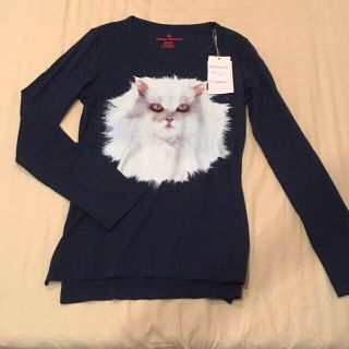 値下げ ヴィヴィアン キャット ロングTシャツ 猫