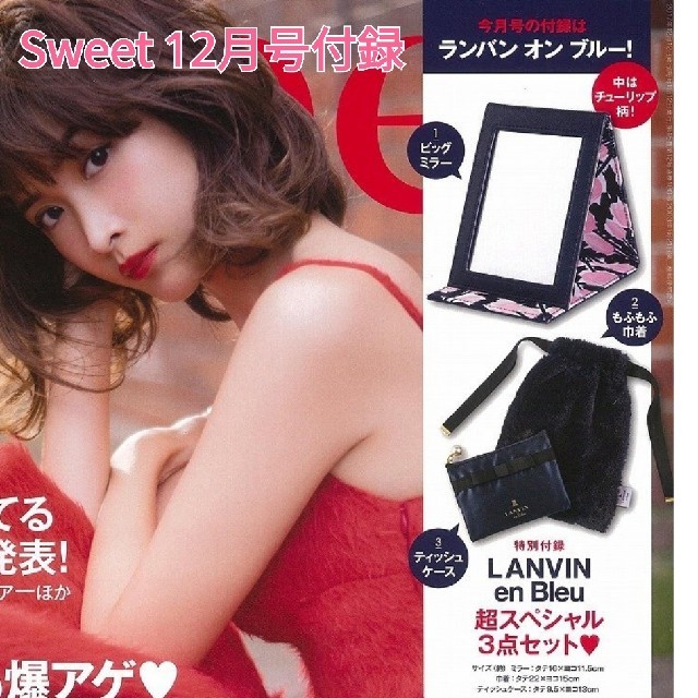 LANVIN en Bleu(ランバンオンブルー)のスウィート  12月号付録
 ランバンオンブルー
超スペシャル３点セット レディースのファッション小物(その他)の商品写真