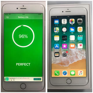 アップル(Apple)の【美品】iPhone6Plus 64GB シルバー ソフトバンク(携帯電話本体)