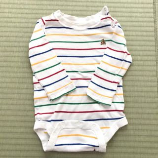 ベビーギャップ(babyGAP)の70cm ボーダー 長袖ロンパース(ロンパース)