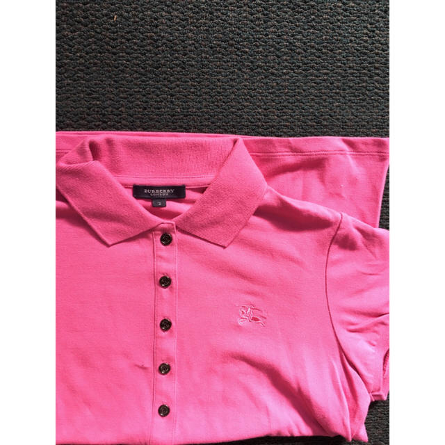 BURBERRY(バーバリー)のBURBERRY LONDON バーバリーロンドン 紫ピンクの半袖ポロシャツ レディースのトップス(ポロシャツ)の商品写真
