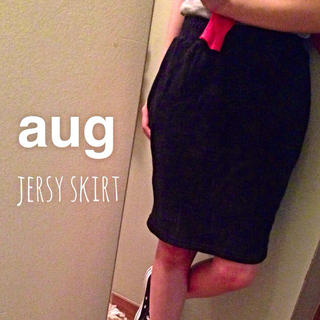 aug ジャージータイトスカート(ひざ丈スカート)