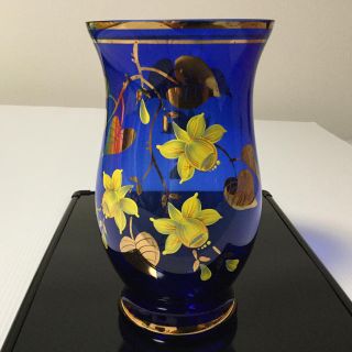 （ 美品 ）BOHEMIA KALI GLASS ボヘミアングラス 花瓶(花瓶)