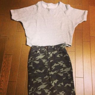 グレー＊スウェットTシャツ(トレーナー/スウェット)