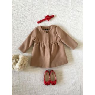 ベビーギャップ(babyGAP)の☆美品☆babyGap☆ノーカラーコート90 18-24m ベージュ(コート)