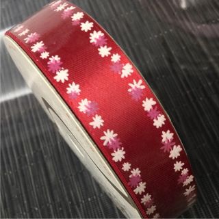 断捨離セール！青山リボン フルールエッジ22ミリ×25m レッド(その他)